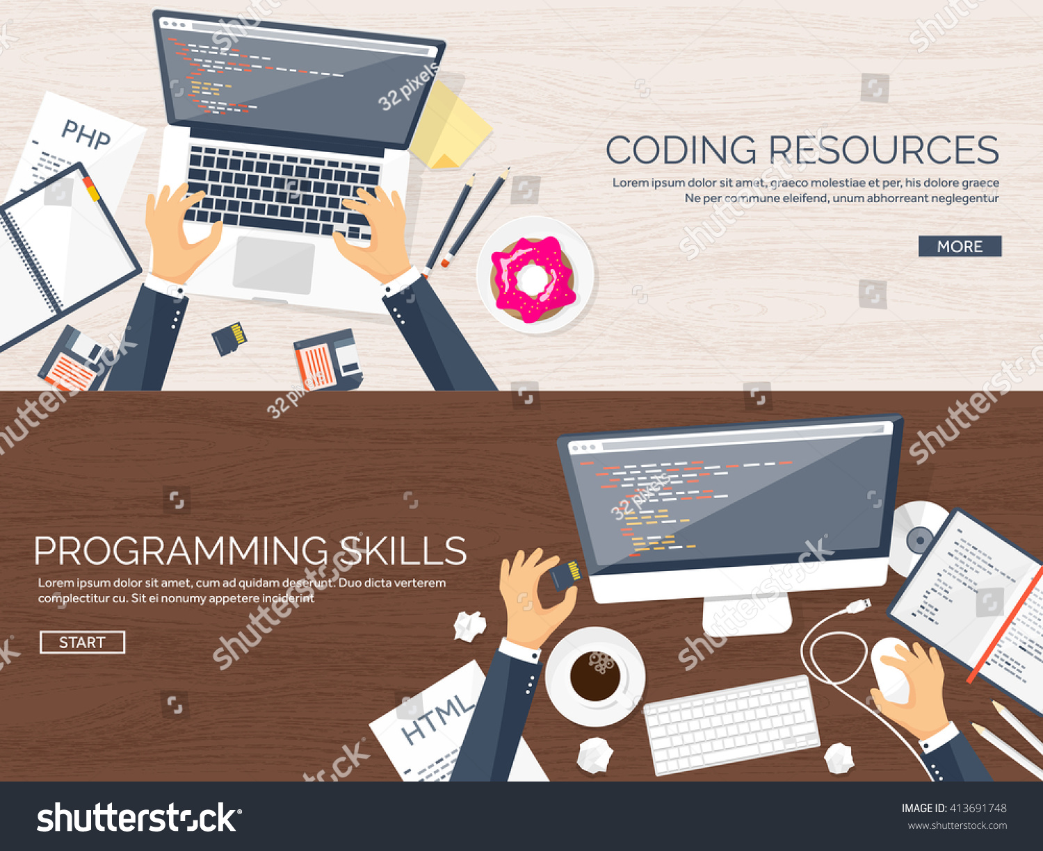 Programming Coding Backgroundflat Designprogram Source Codesoftware ...