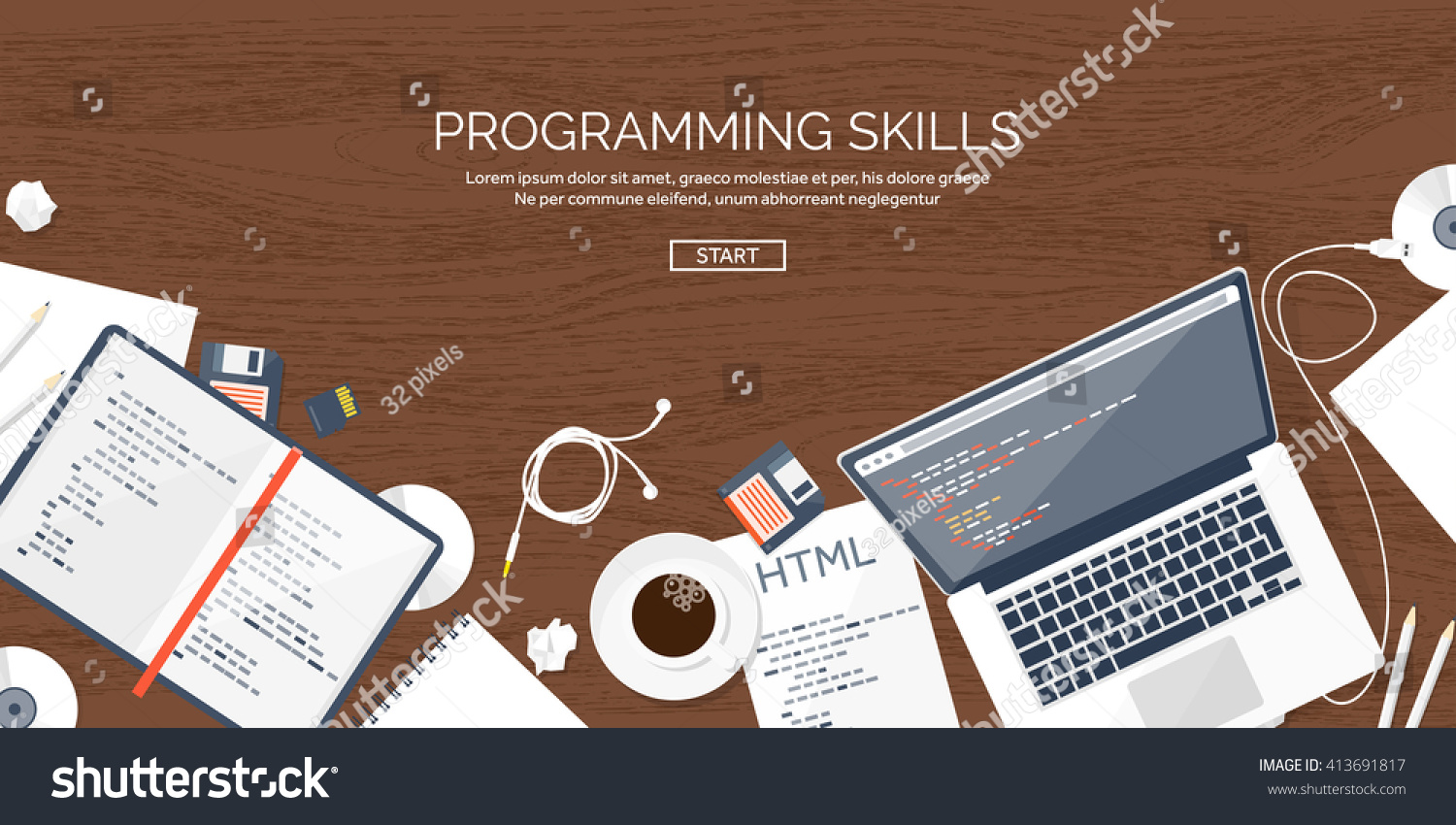 Programming Coding Backgroundflat Designprogram Source Codesoftware ...