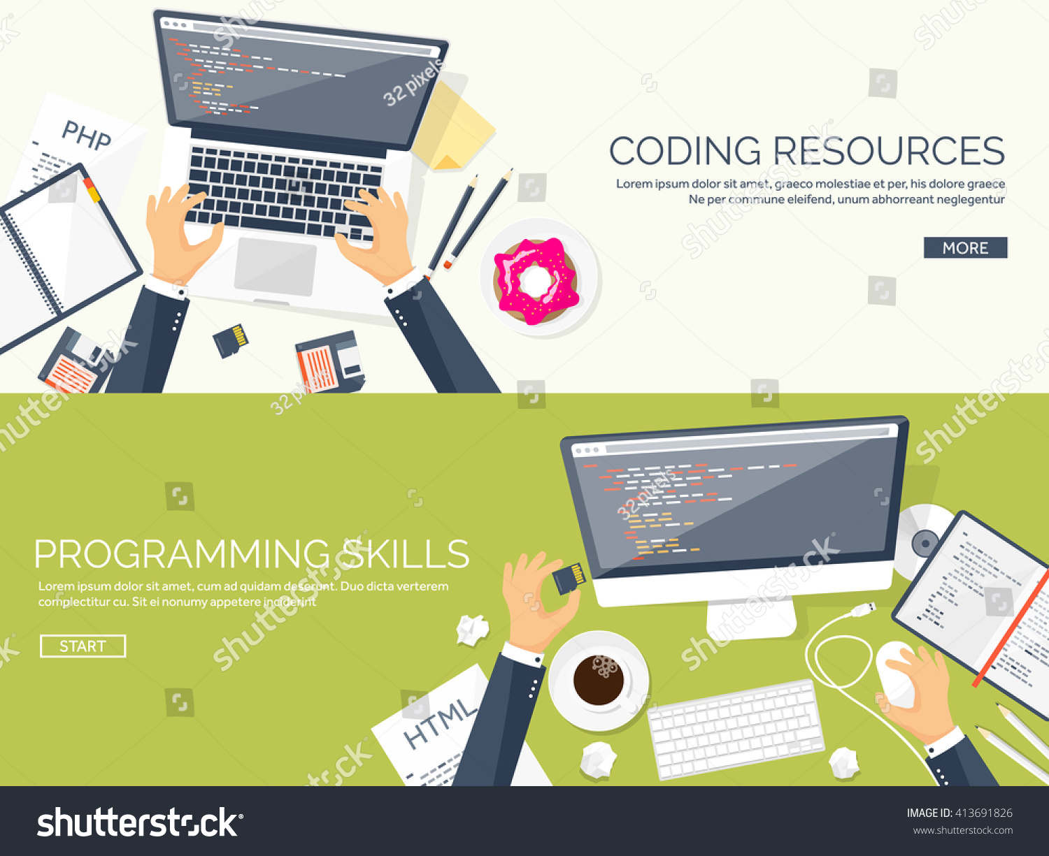 Programming Coding Backgroundflat Designprogram Source Codesoftware ...