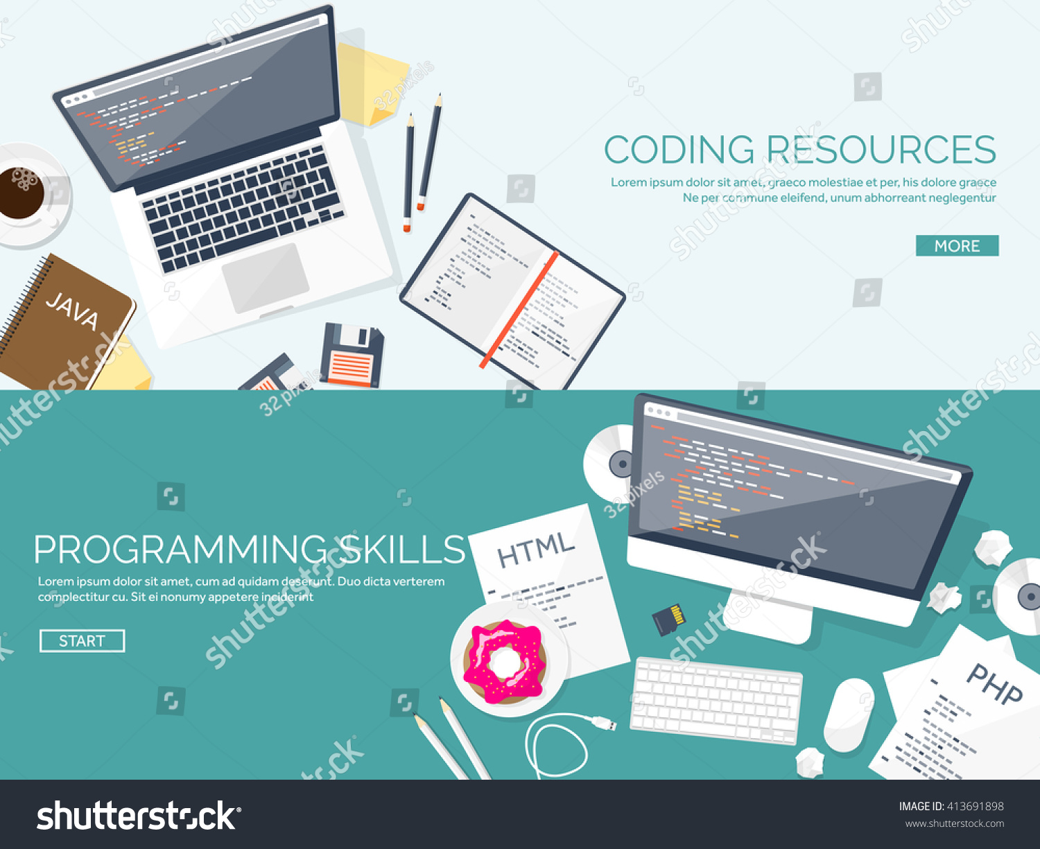 Programming Coding Backgroundflat Designprogram Source Codesoftware 스톡 ...