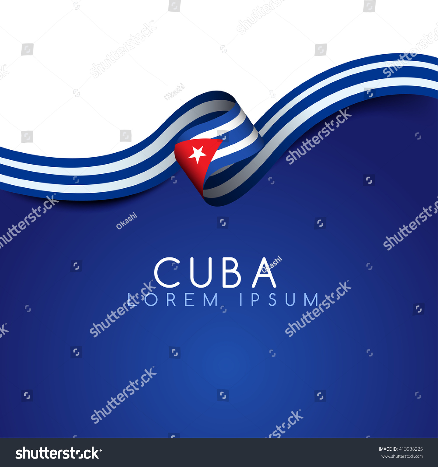 Cuba Flag Ribbon Vector Illustration Stock Vector (Royalty Free ...