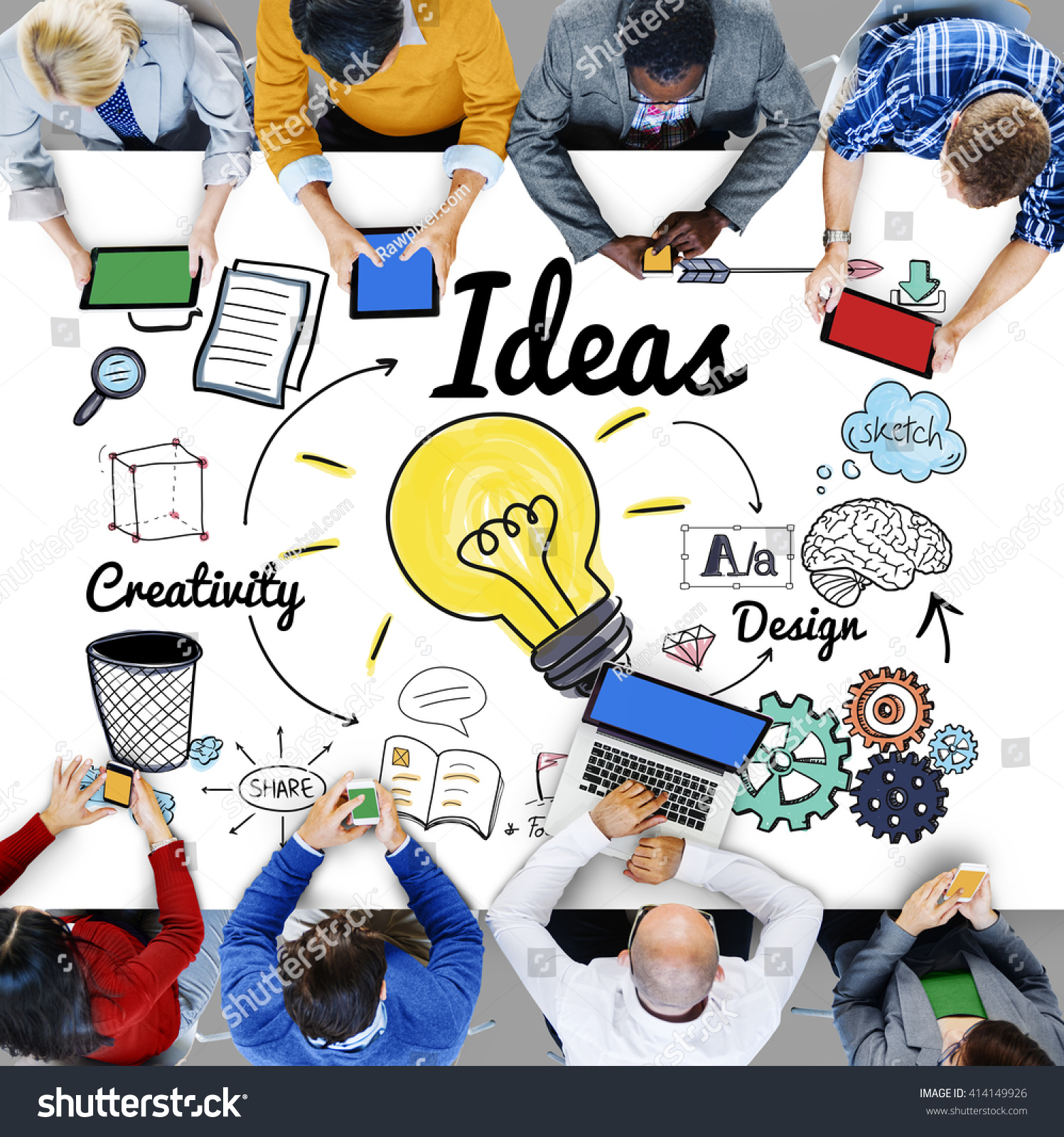 Ideas Idea Vision Design Plan Objective Stock Photo 414149926 ...