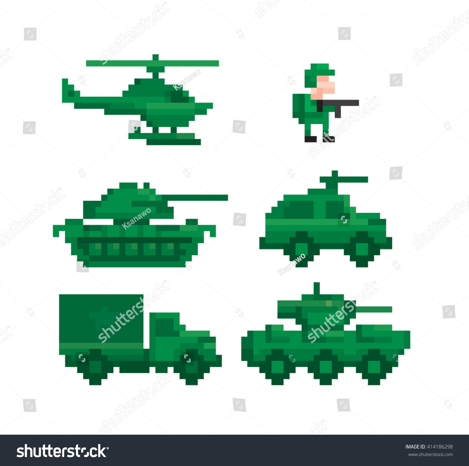 Военная техника в пикселях