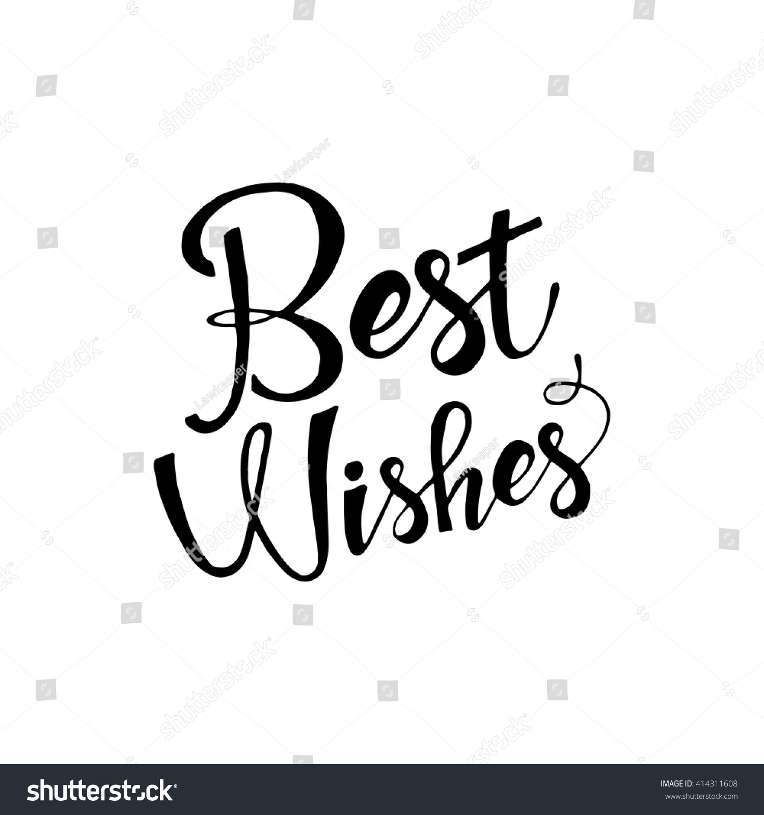 Best Wishes Hand Drawn Lettering Isolated Stock Vector (Royalty Free ...