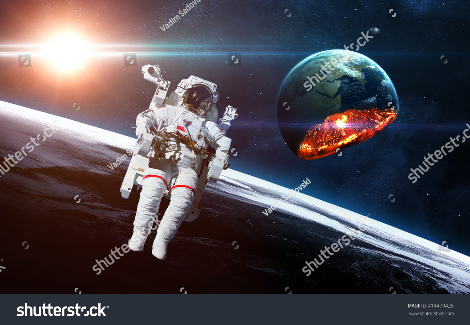 Apocalyptic Background Planet Earth Exploding Armageddon Stock Photo Shutterstock