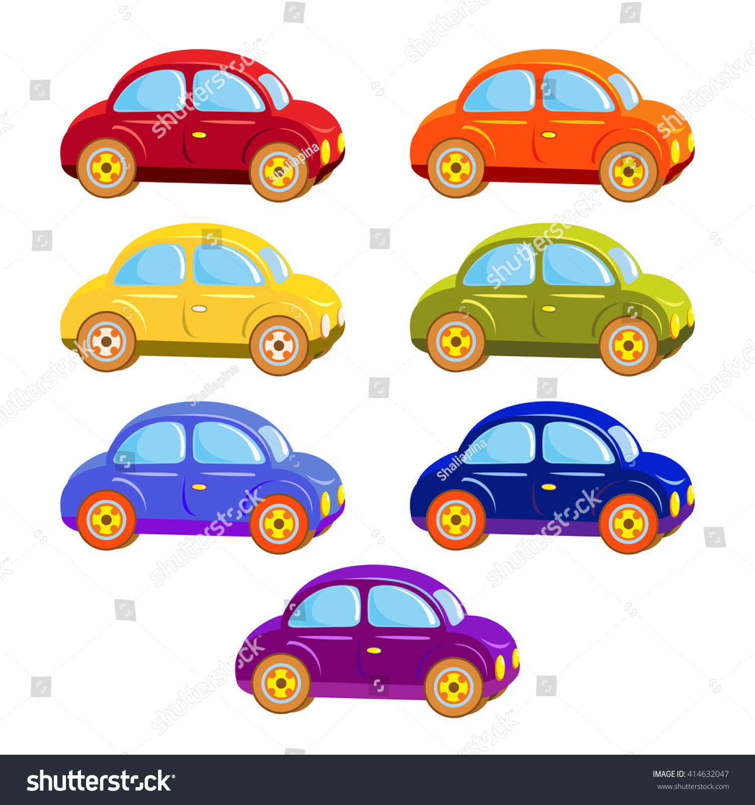 colorful toy cars