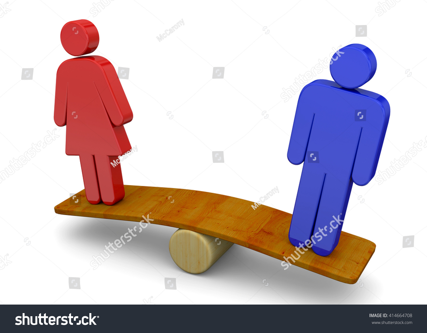 Man Woman Sex Equality Concept 3d Stock Illustration 414664708 Shutterstock 