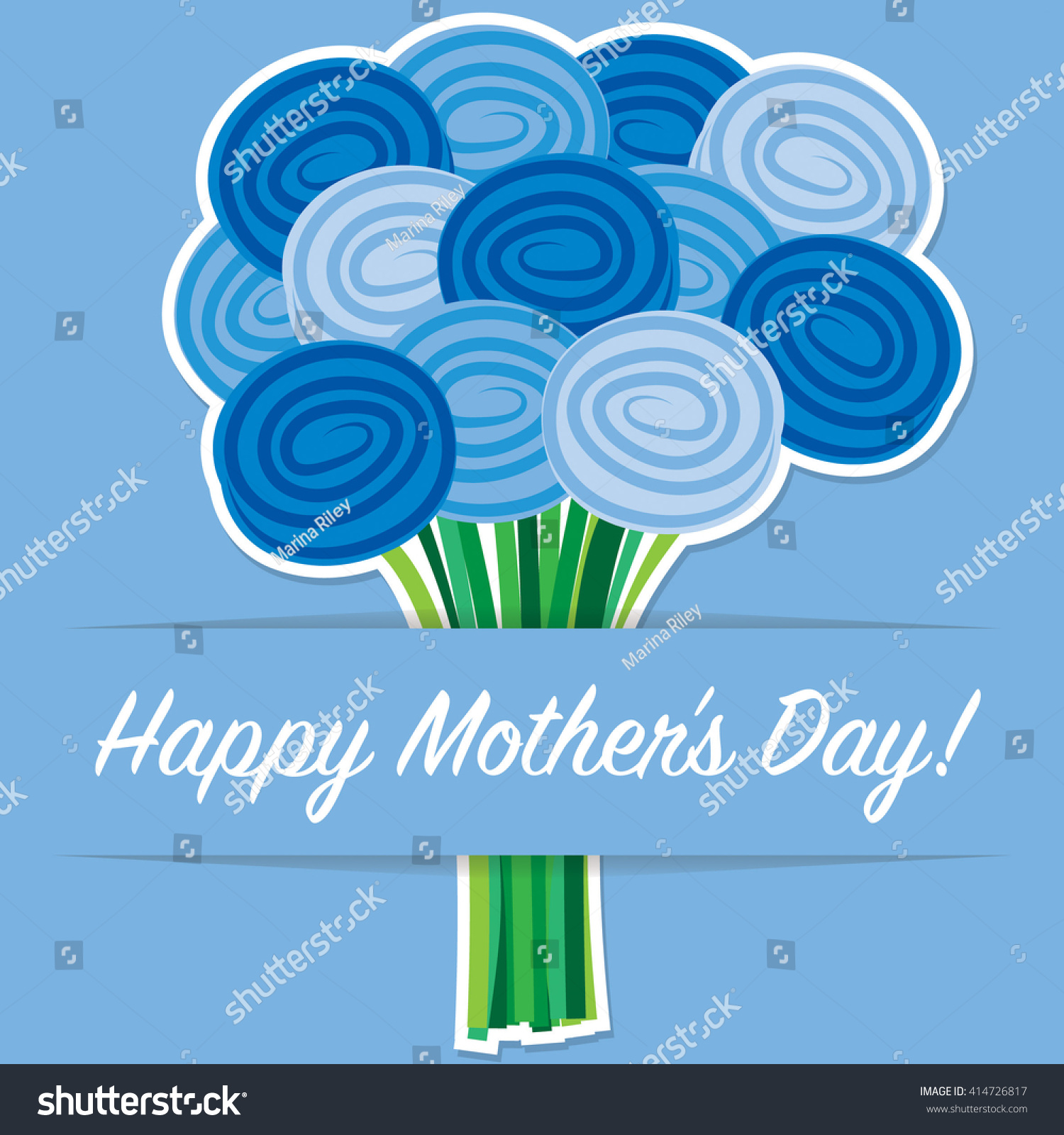 Rose Mothers Day Card Vector Format Stock Vector Royalty Free 414726817 Shutterstock