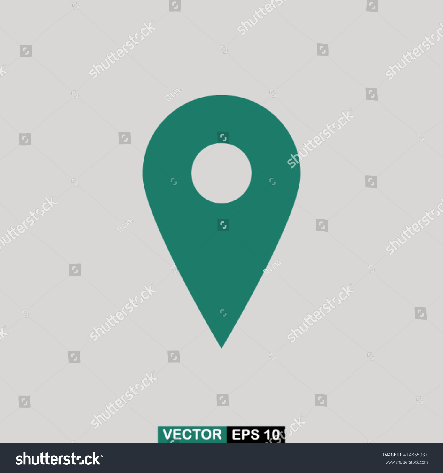 Map Pointer Icon Vector Stock Vector (Royalty Free) 414855937 ...