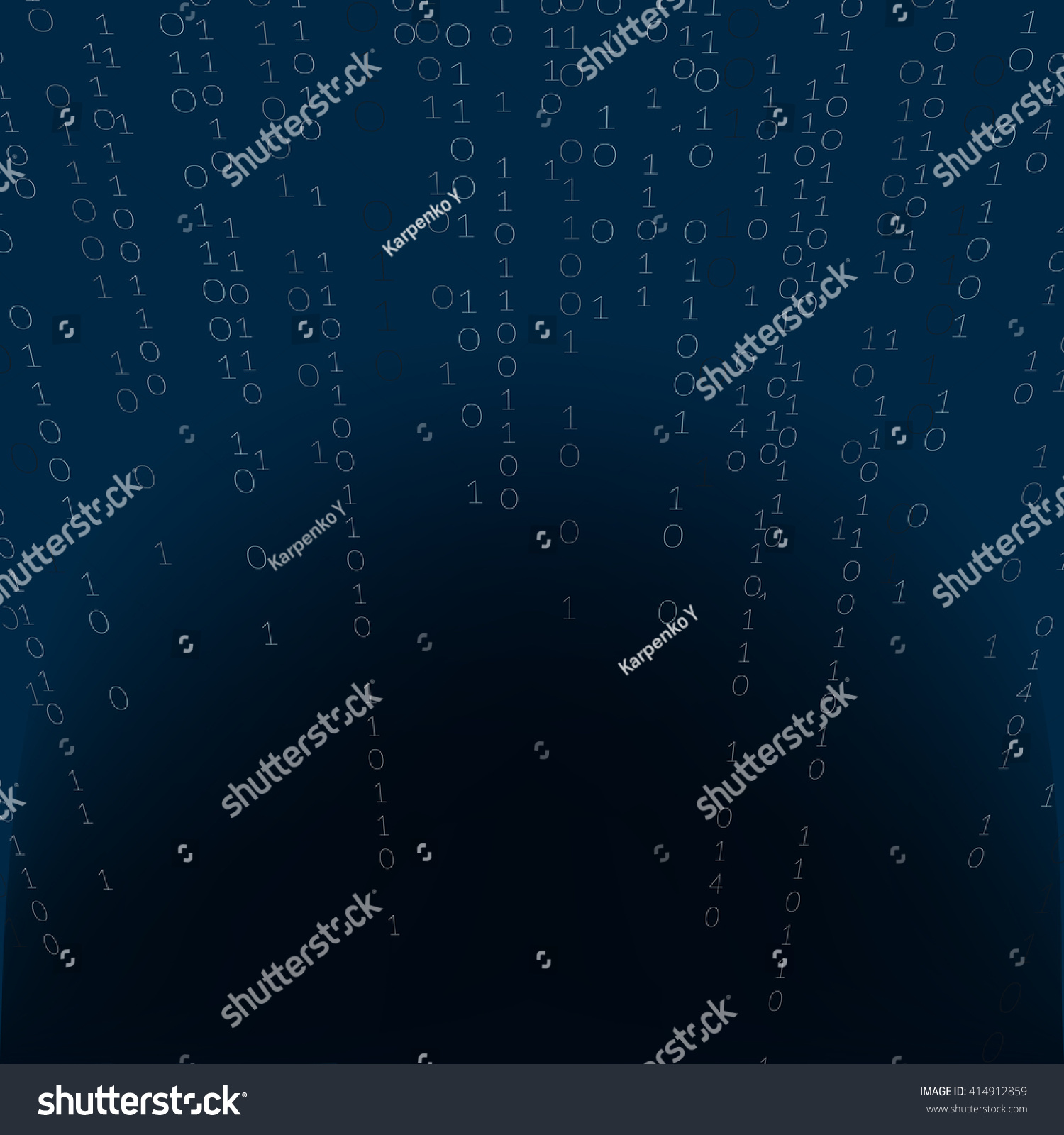 Vertical Binary Code Falling Into Dark Stock Vector (Royalty Free ...