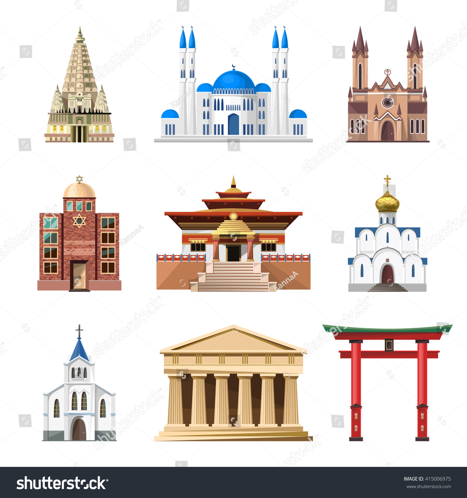 Храмовые сооружения разных религий
