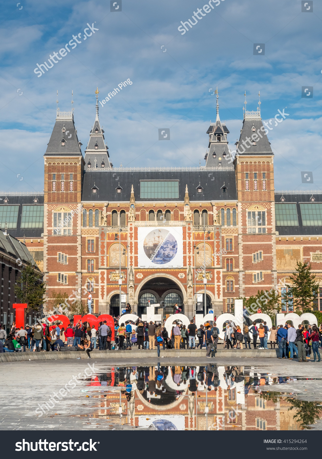 Amsterdam October 3 Rijksmuseum Building Surrounding Stock Photo ...