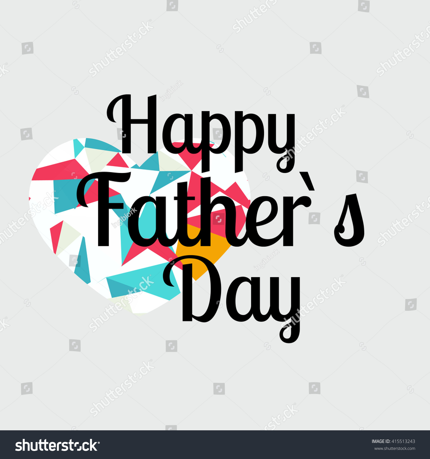 Happy Fathers Day Typographical Background Save Stock Vector Royalty