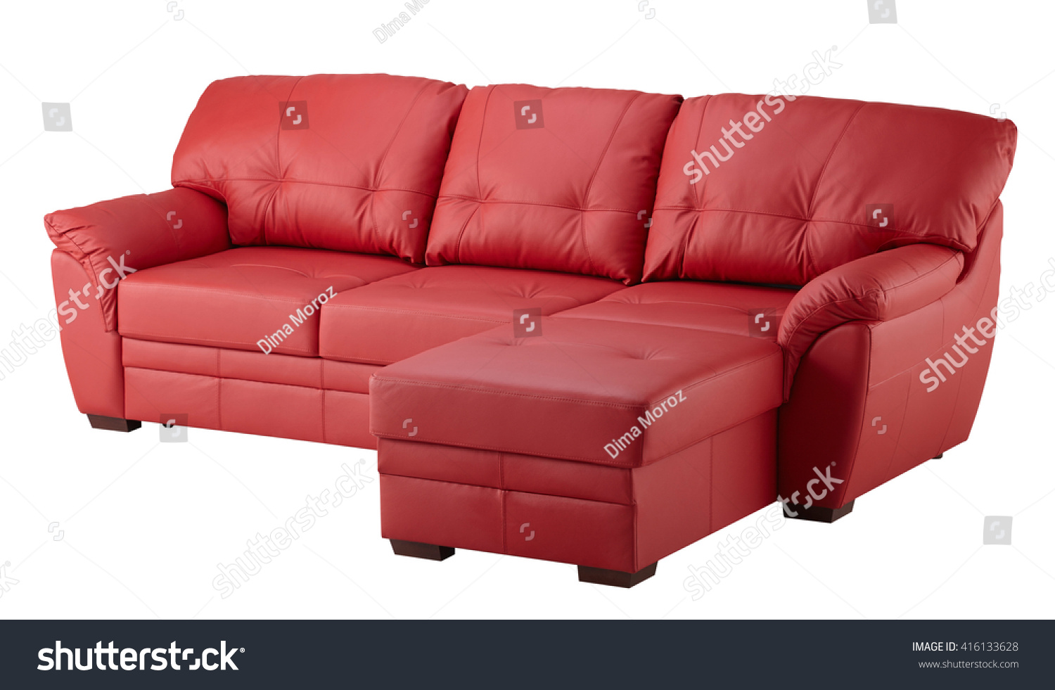Красный кожаный диван икеа