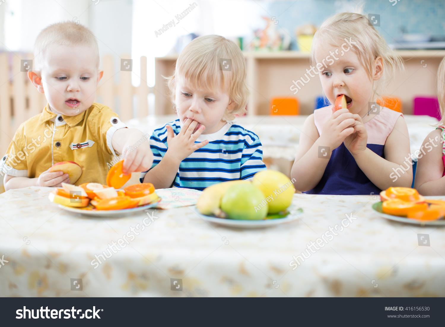 Tree Funny Kids Eating Fruits Day Stock Photo 416156530 | Shutterstock