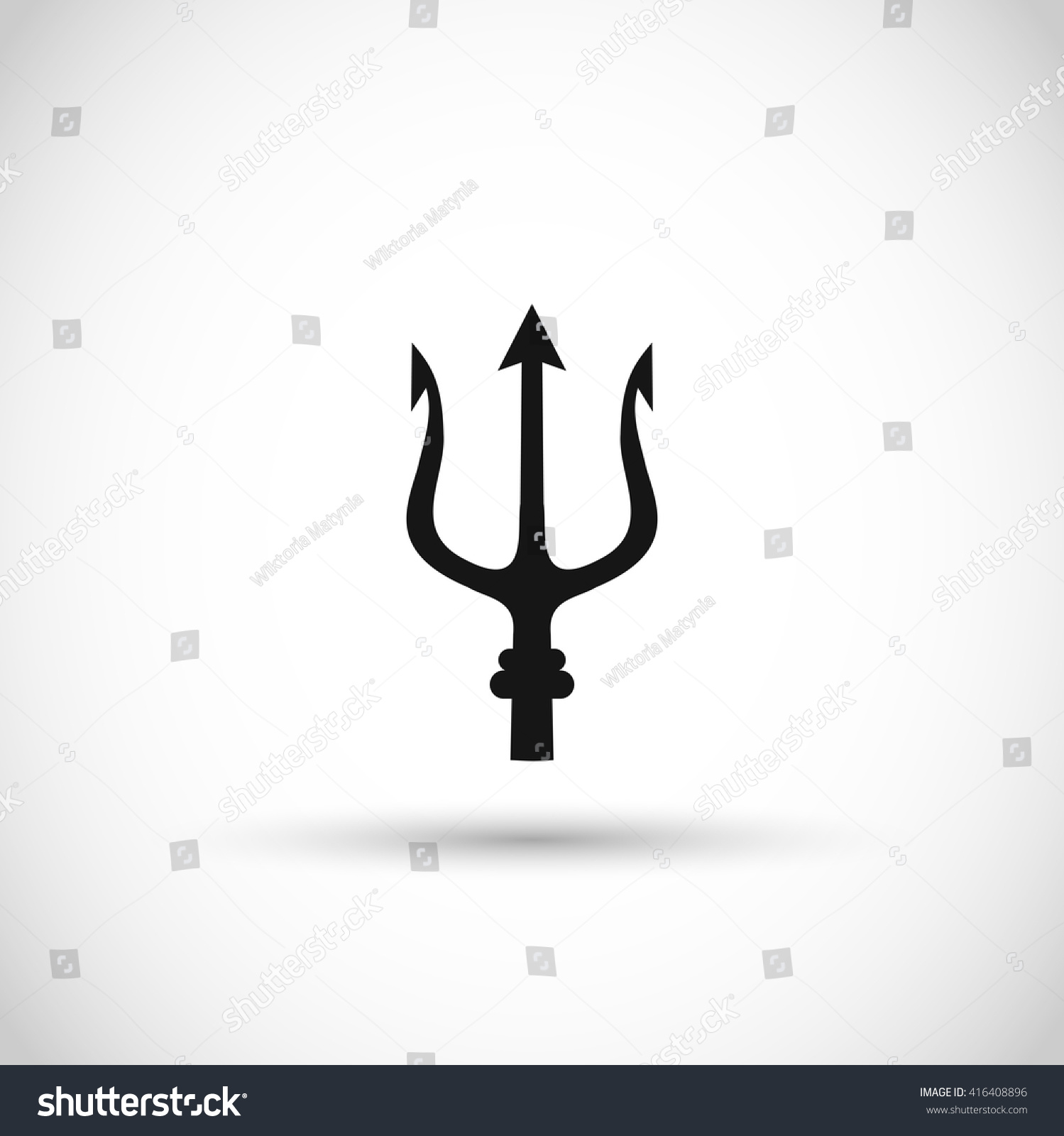 Trident Icon Vector Stock Vector (royalty Free) 416408896 