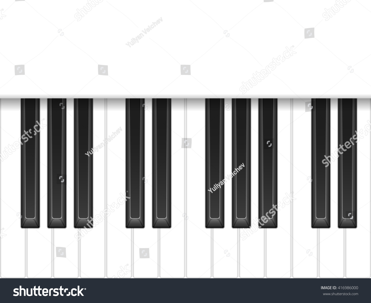 Piano Keyboard On White Background Stock Vector (Royalty Free