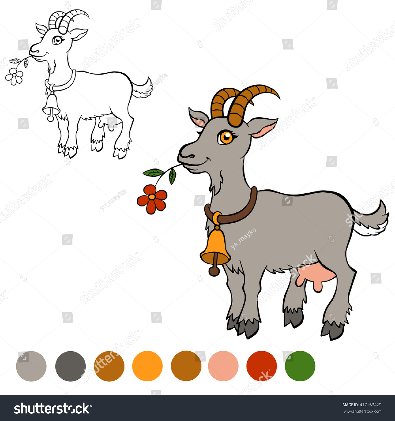 Изображение козы для детей
