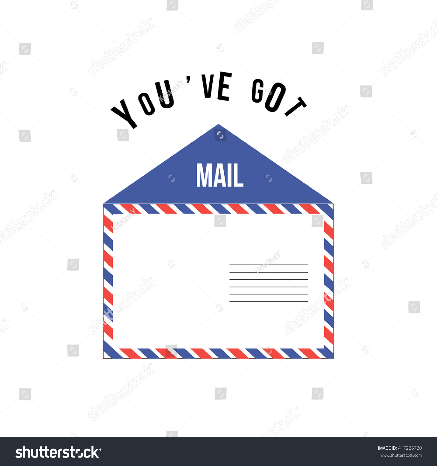 Youve Got Mail Poster Banner Logo Stock Vector (Royalty Free) 417226720