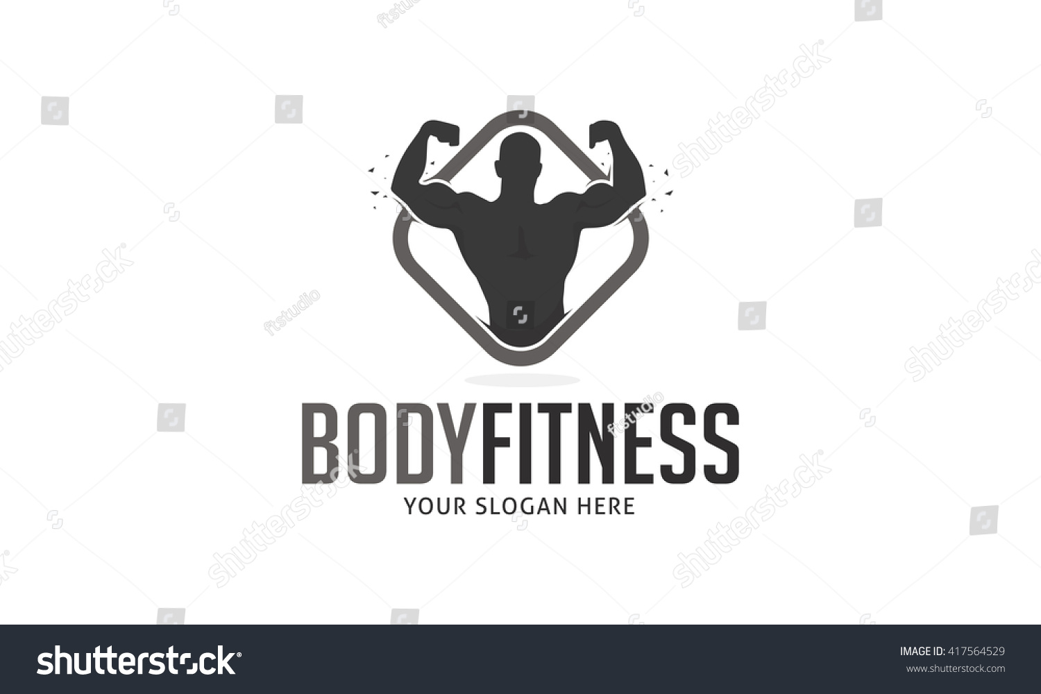 Body Fitness Logo Stock Vector (Royalty Free) 417564529 | Shutterstock