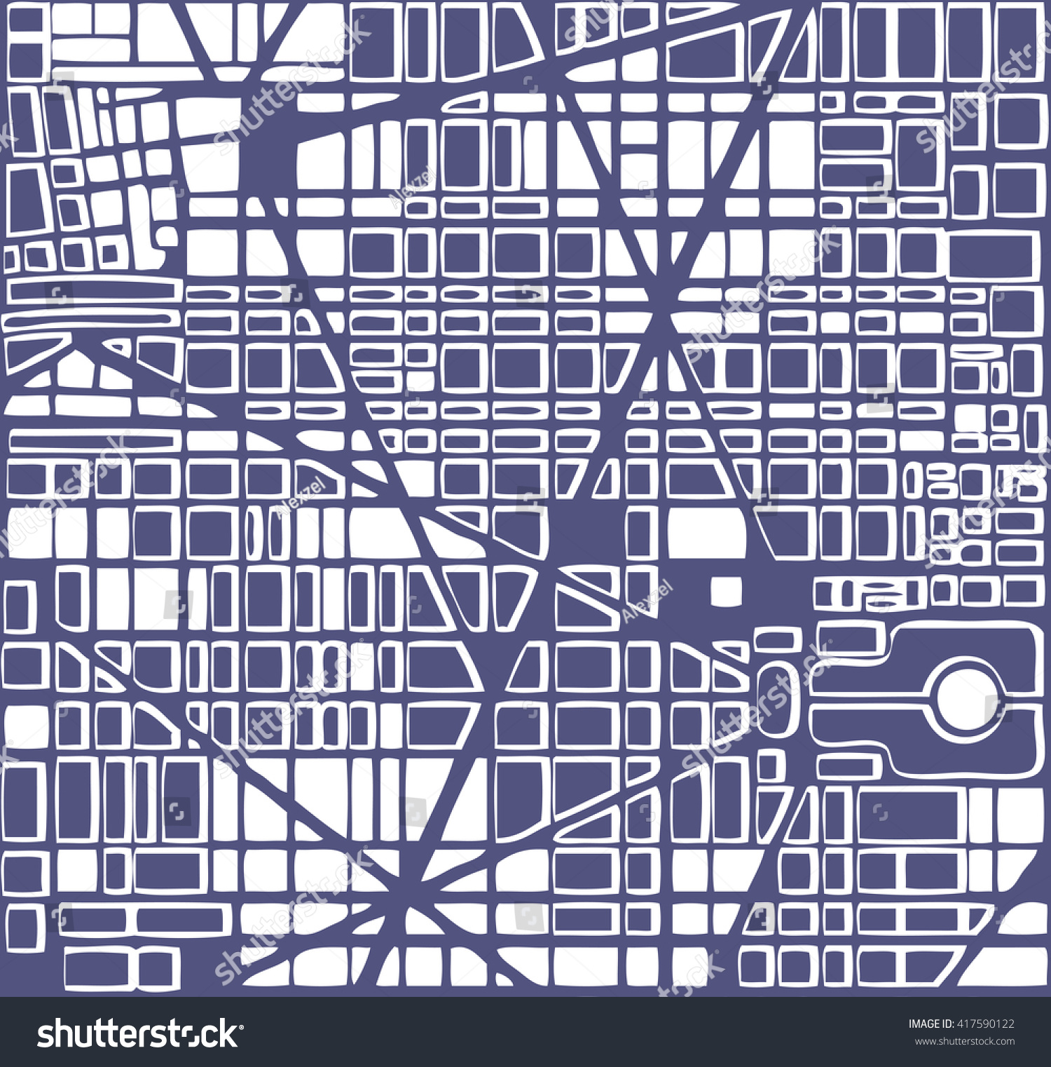 Map City Editable Vector Street Plan Stock Vector (Royalty Free ...