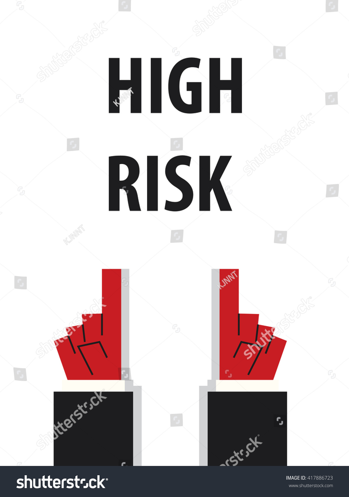 High Risk Typography Vector Illustration Stock Vector (Royalty Free