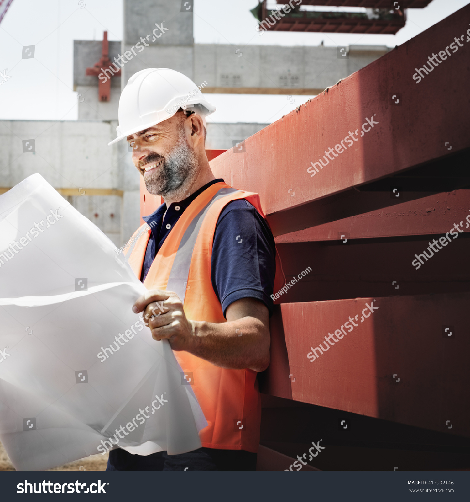 Engineer Architect Construction Site Planning Concept Stock Photo ...