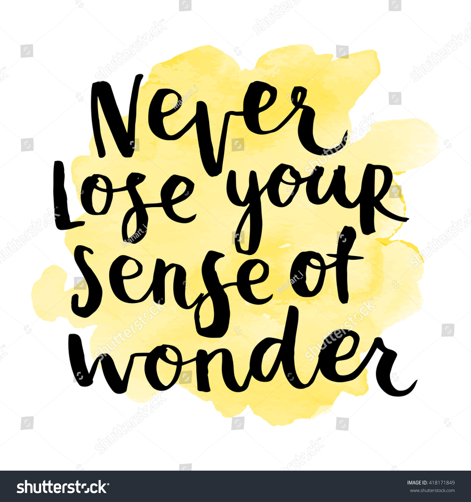 Never Lose Your Sense Wonder Vector Stock Vector (Royalty Free ...