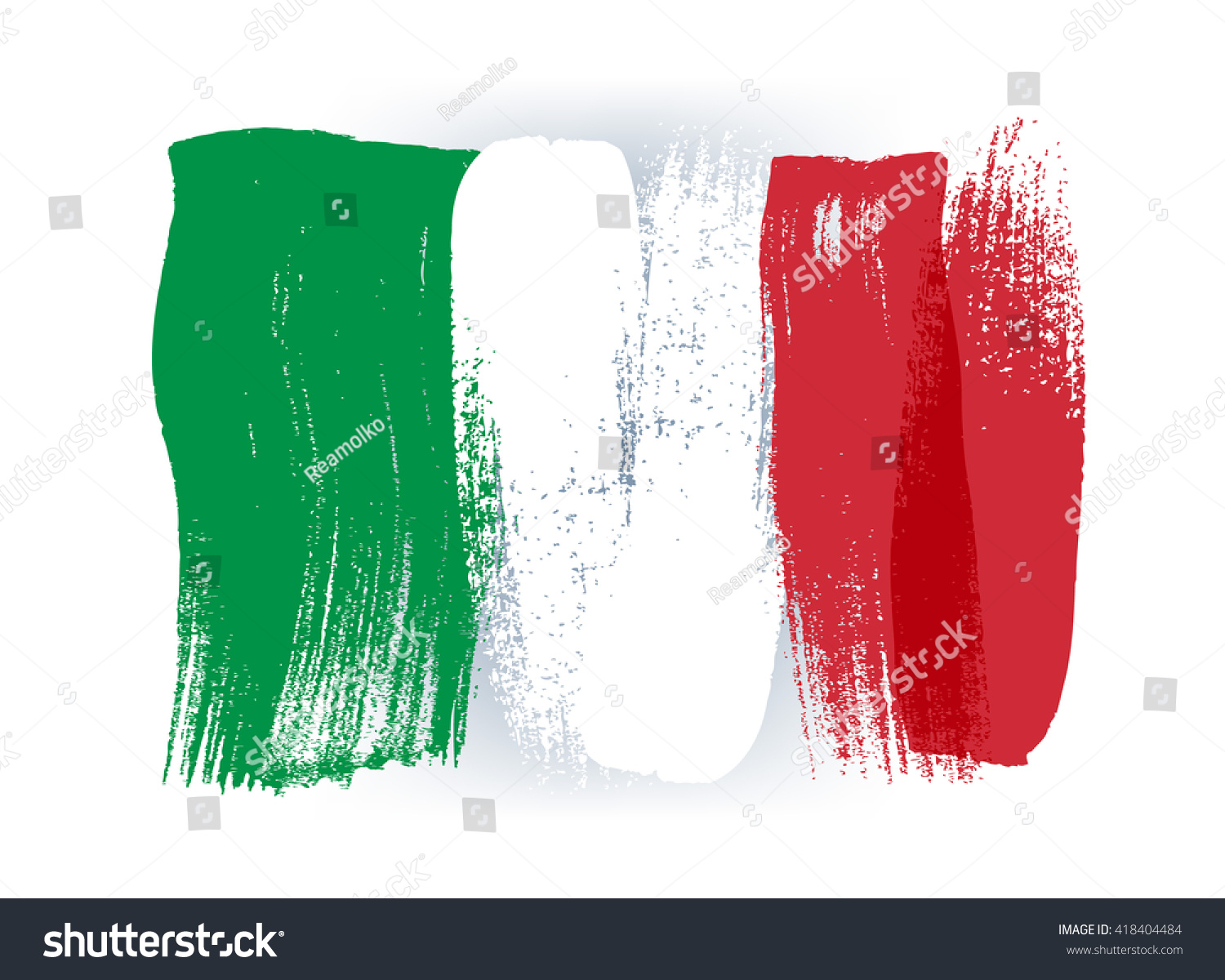 Italy Colorful Brush Strokes Painted National Stock Vector (Royalty ...