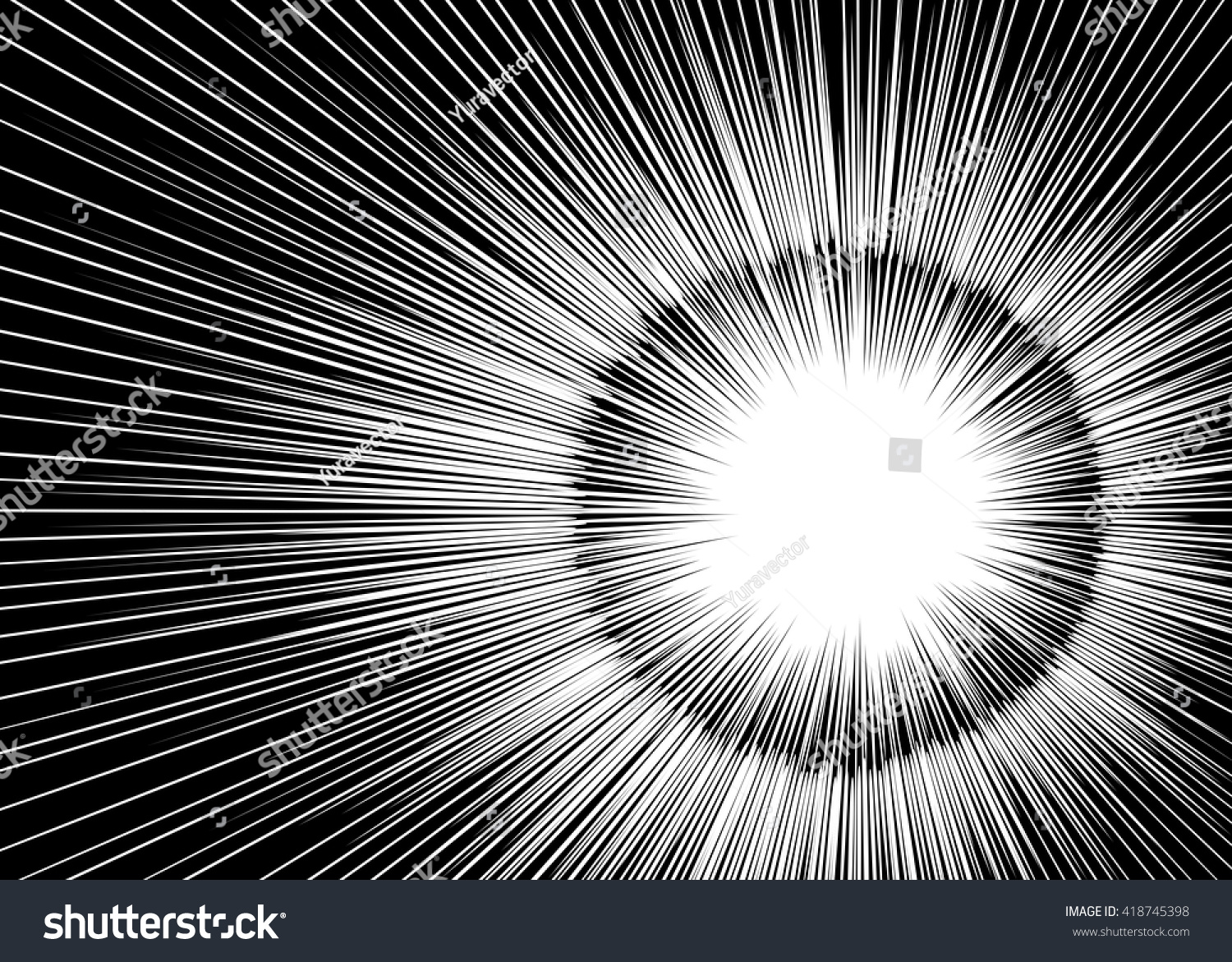 Comic Radial Lines Background Sun Rays Stock Vector (royalty Free 