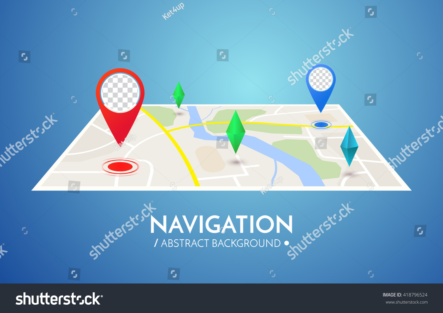 Gps Navigation Vector Concept Stock Vector (Royalty Free) 418796524 ...