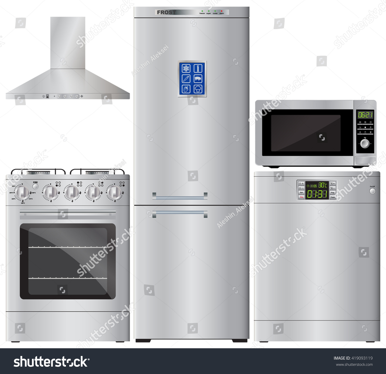 oven refrigerator set