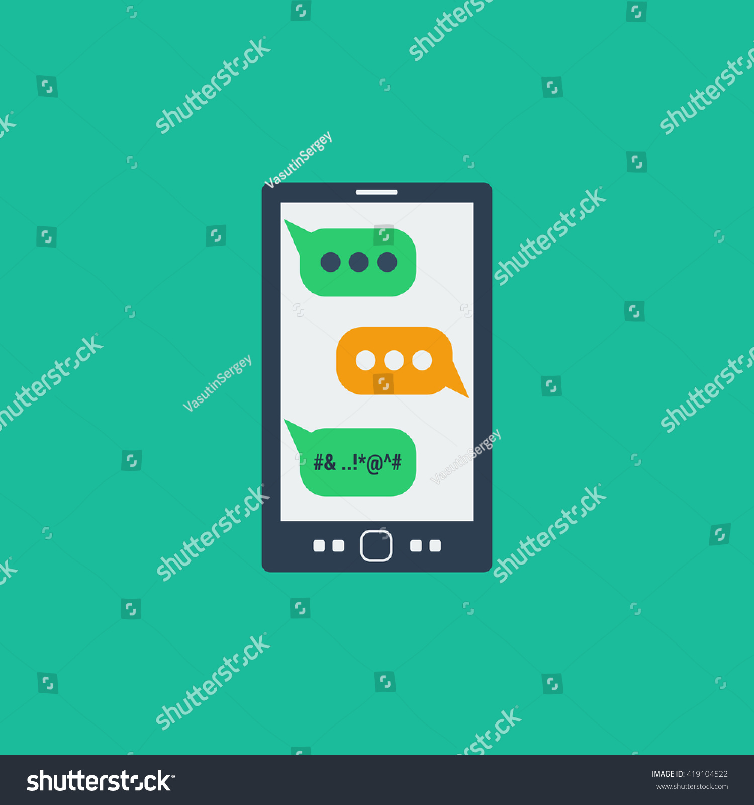 Vector Cyberbullying Concept Bad Bubble Sms Stock Vector (Royalty Free ...