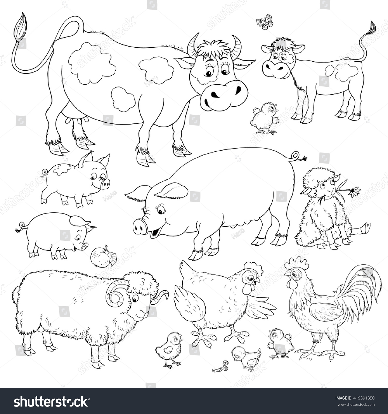 Domestic animals рисунок