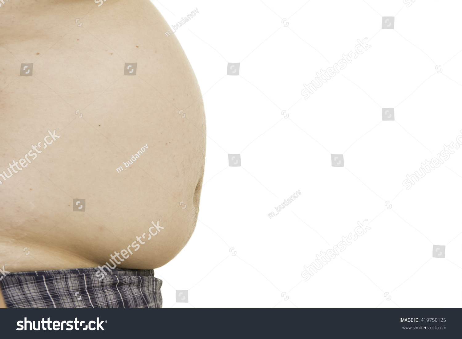 Big Belly Men On White Background Stock Photo 419750125 | Shutterstock