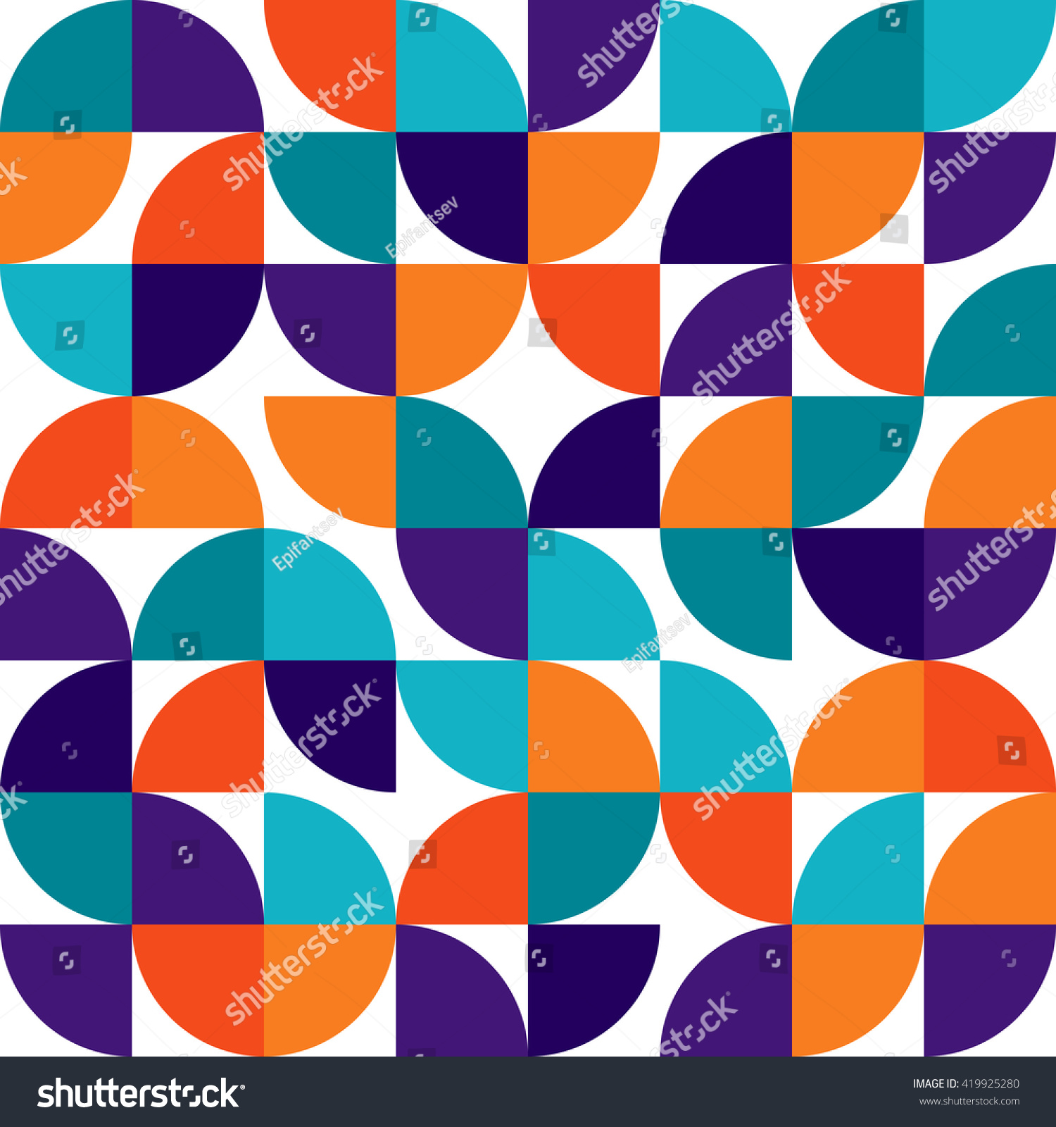 Abstract Geometric Seamless Pattern Colorful Vector Stock Vector ...