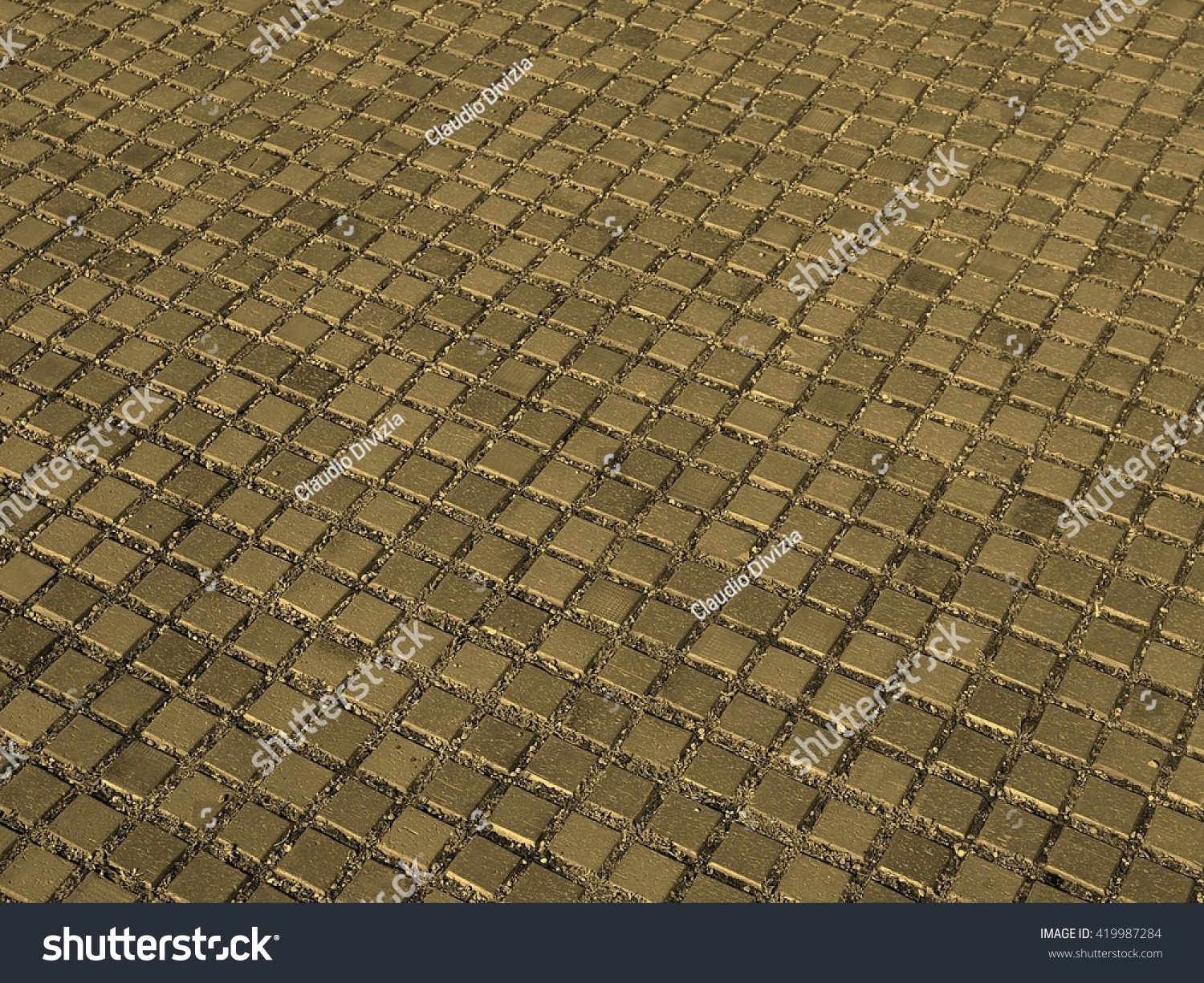 Pavement Sidewalk Tiles Useful Background Vintage Stock Photo 419987284