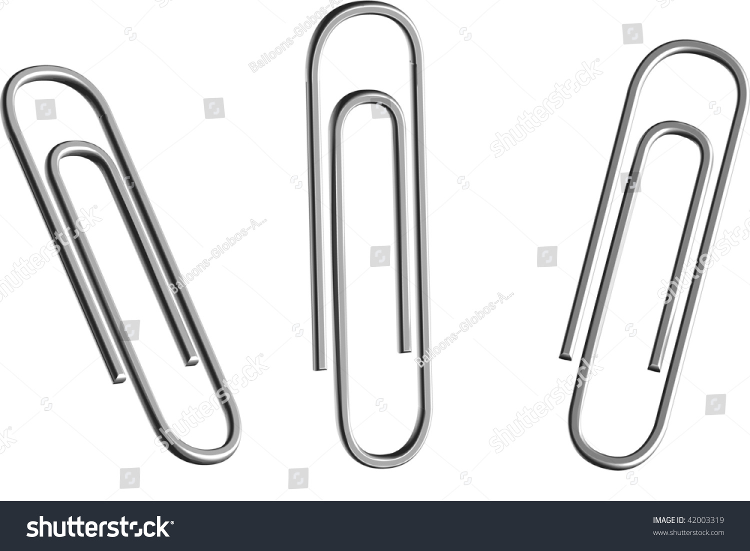 Realistic 3d Paperclip Design Elements Another Stock Vector (Royalty ...