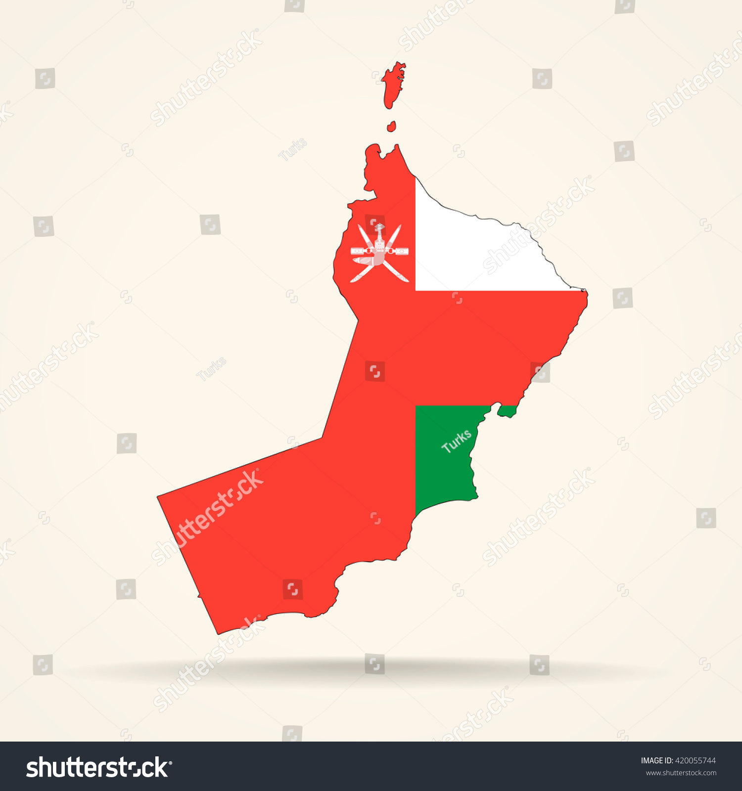 Map Oman Oman Flag Colors Stock Vector (Royalty Free) 420055744 ...