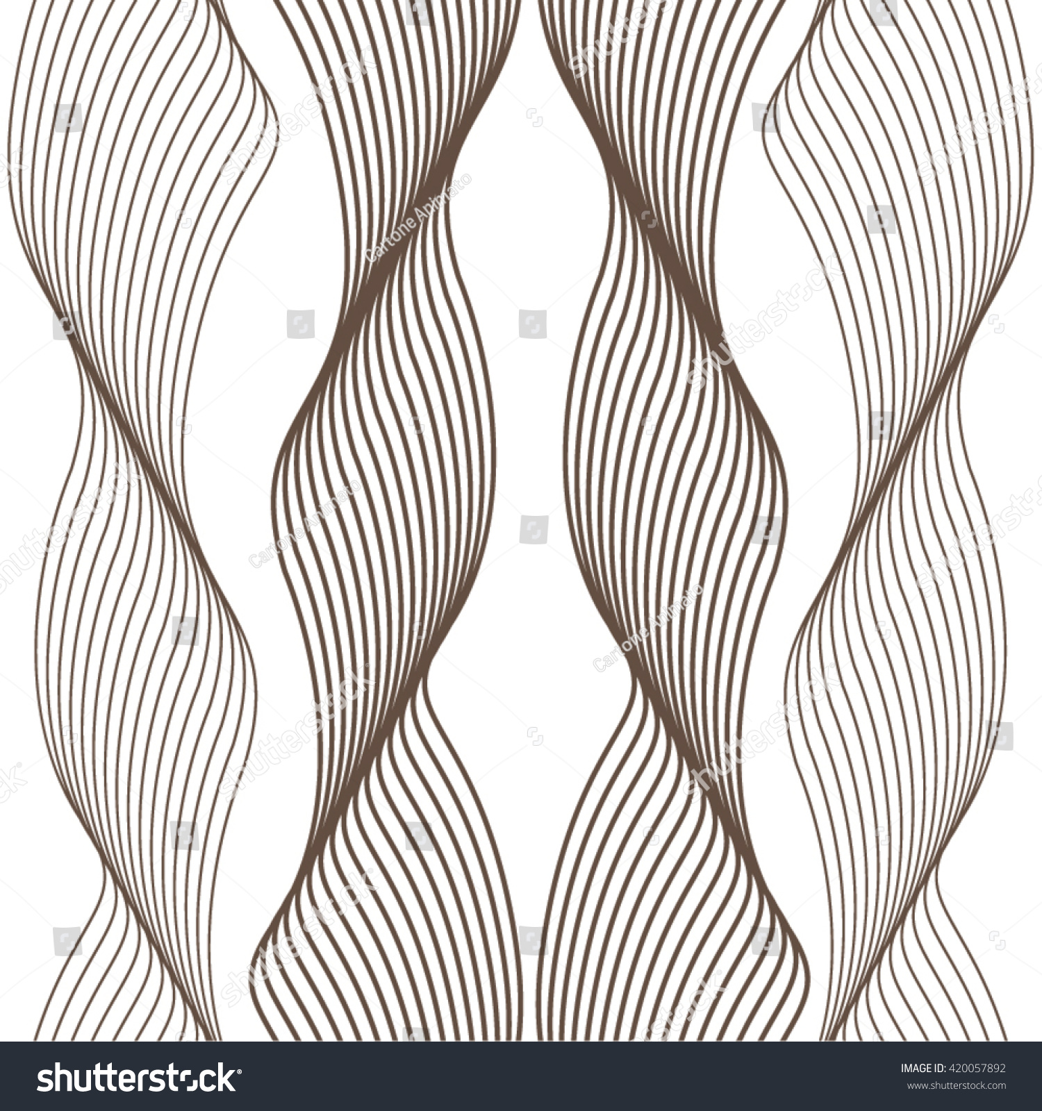 Linear Grid Pattern Wave Seamless Vector Stock Vector (Royalty Free ...