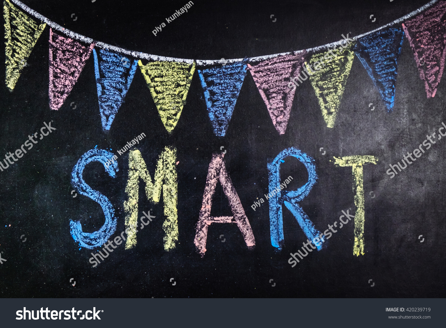 blackboard-letter-smart-word-smart-goal-stock-photo-420239719