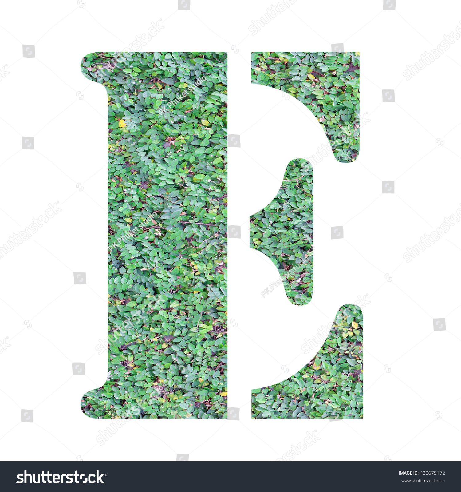 English Alphabet Letters Green Leaf Background Stock Photo 420675172 ...