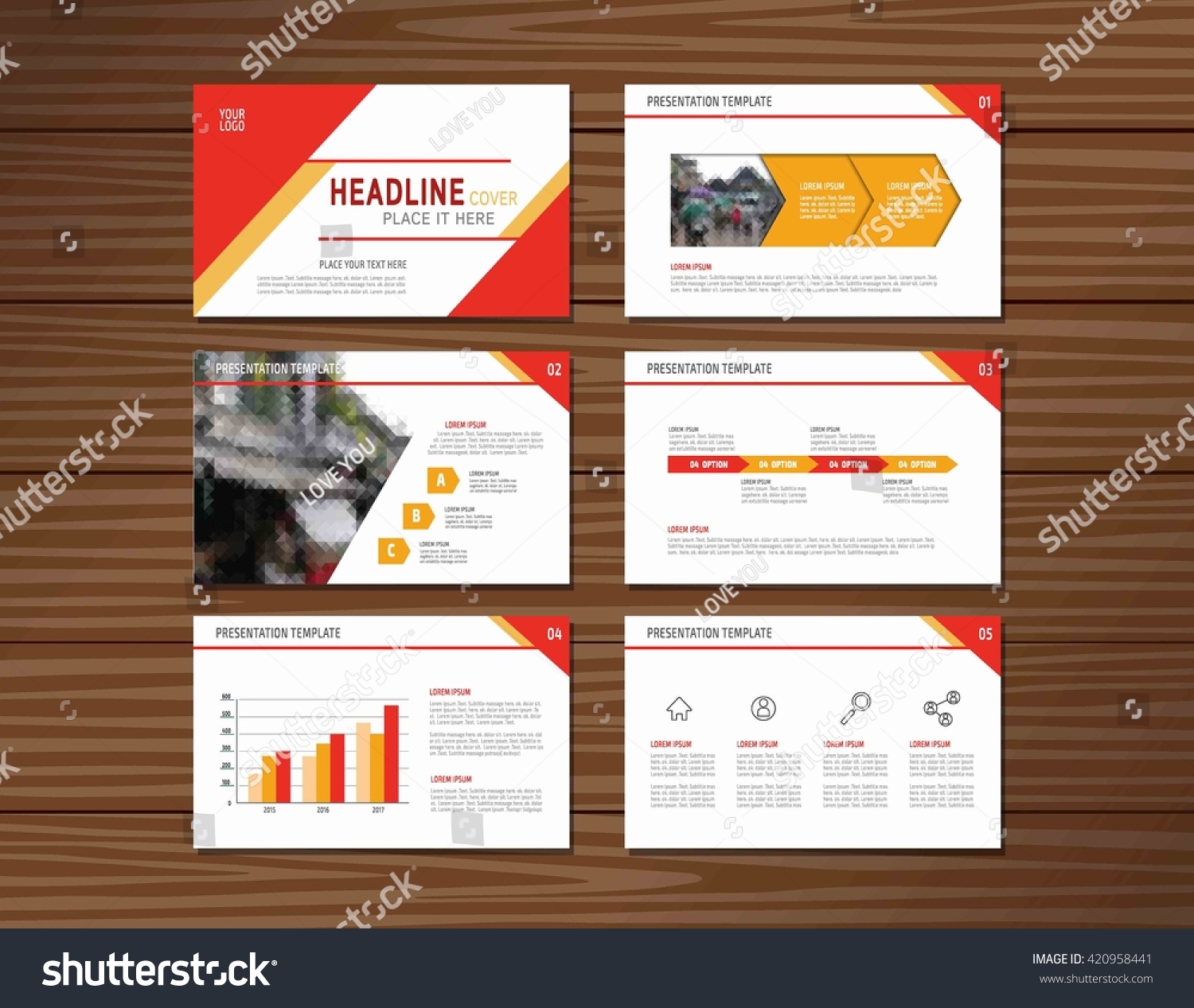 presentation design red