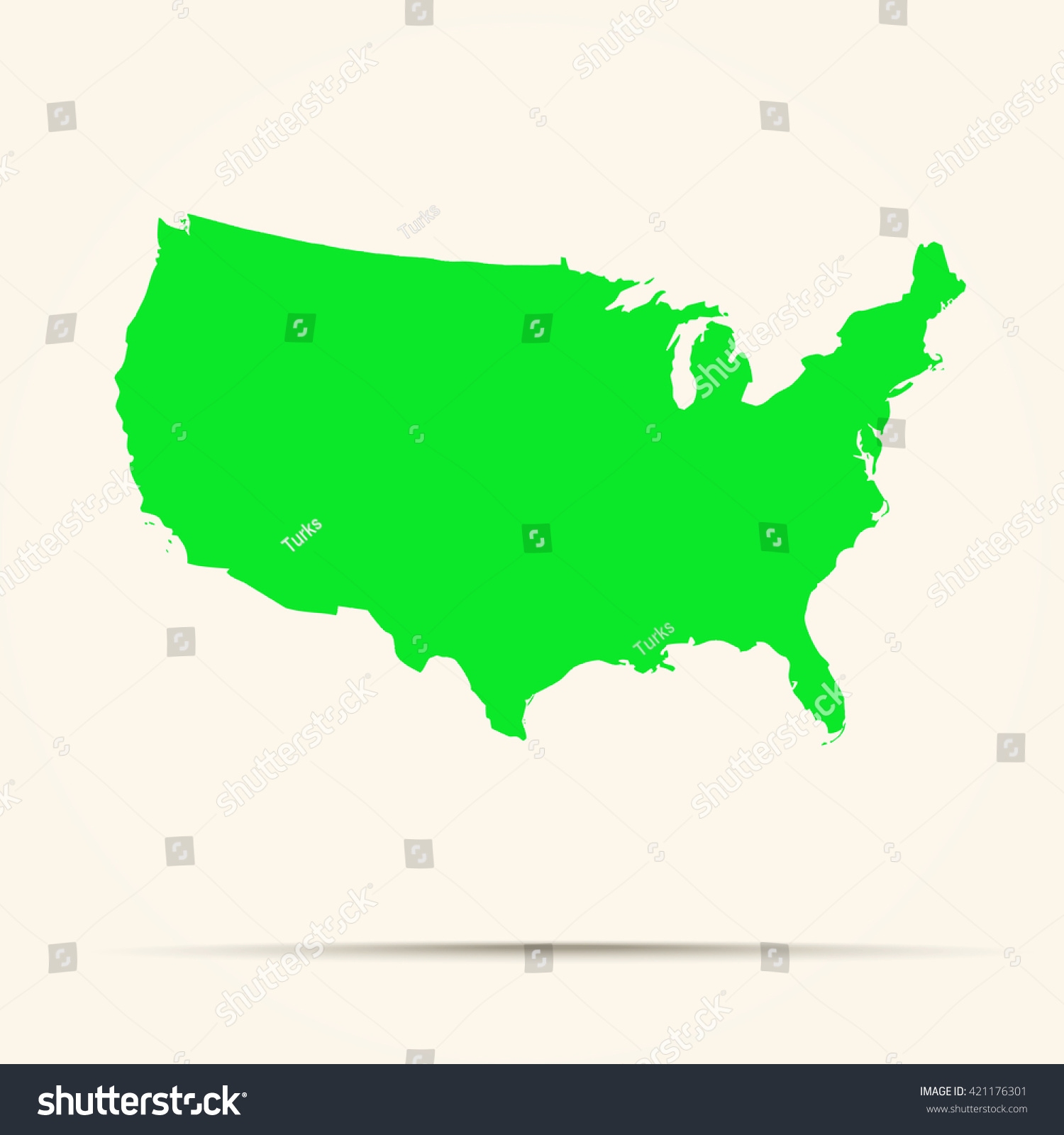 Green United States Map Illustration Stock Vector (Royalty Free ...