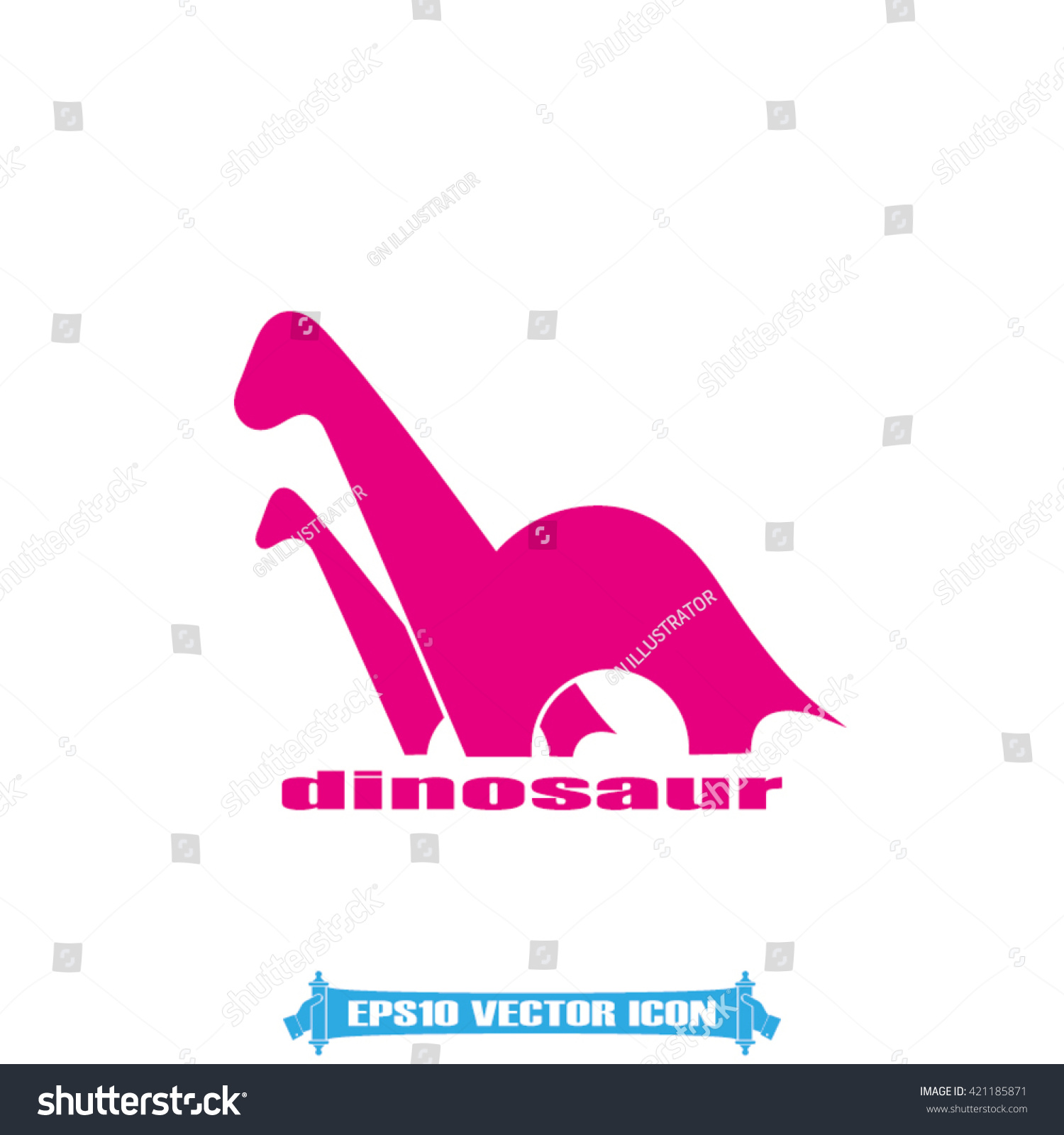 Dinosaur Vector Illustration Stock Vector Royalty Free Shutterstock