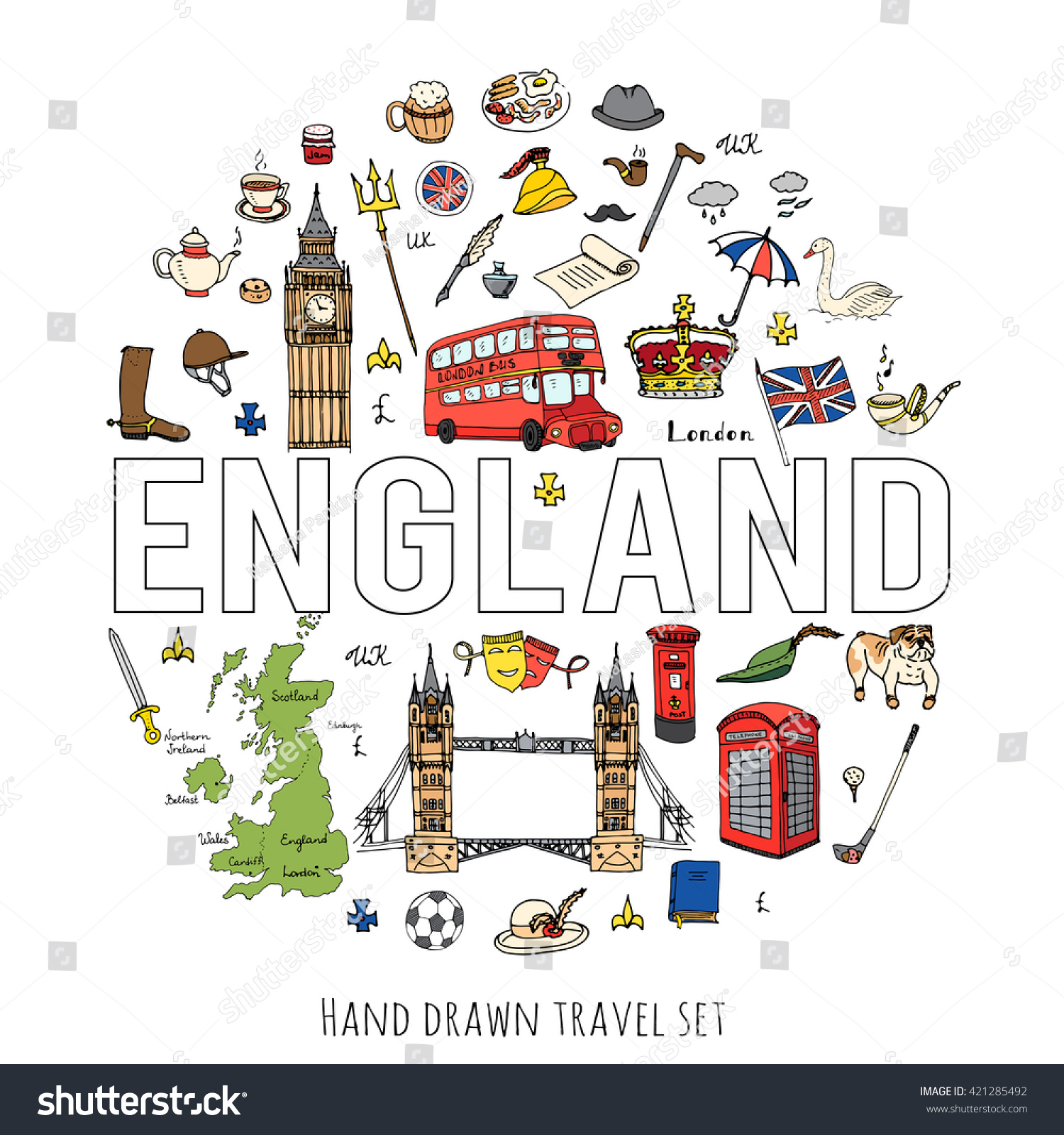 English Графика. Символы Дании. Draw English. Welcome to England.