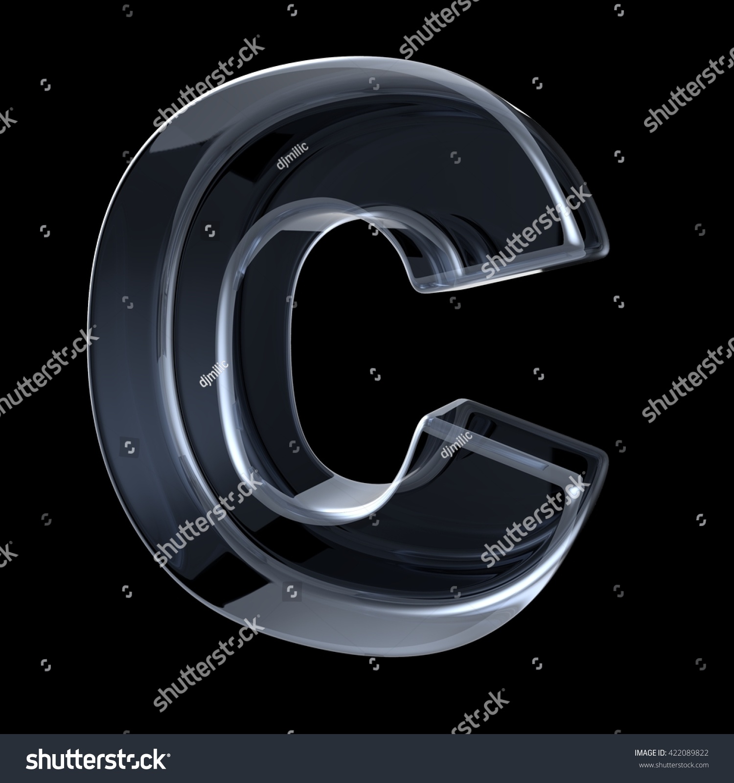 Transparent Xray Letter C 3d Render Stock Illustration 422089822 ...