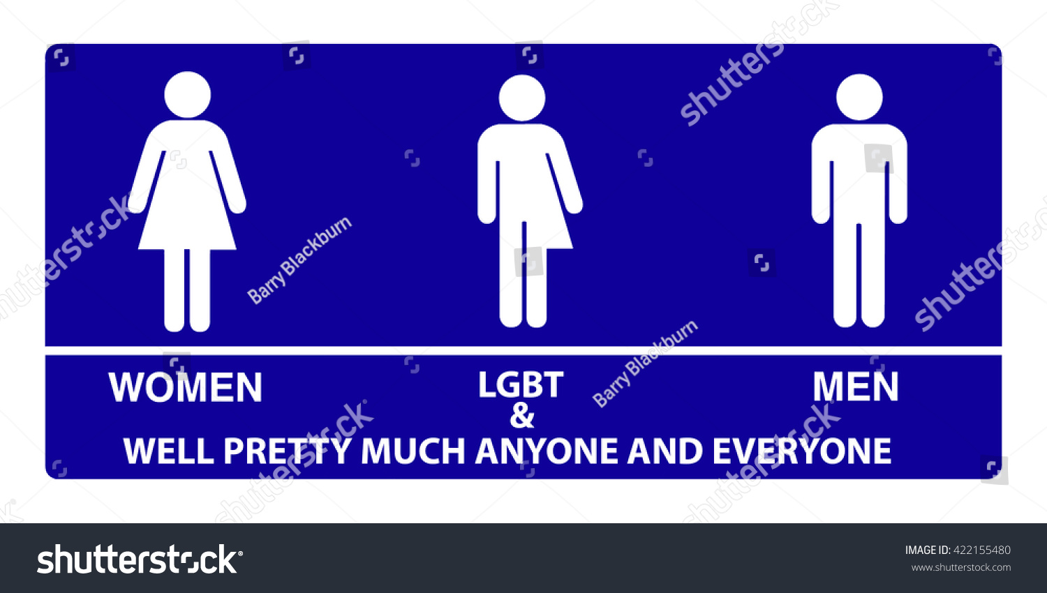 New Gender Neutral Bathroom Sign Design Stock Illustration 422155480   Stock Photo A New Gender Neutral Bathroom Sign Design Since The Government Has Issued That All Bathrooms Are 422155480 