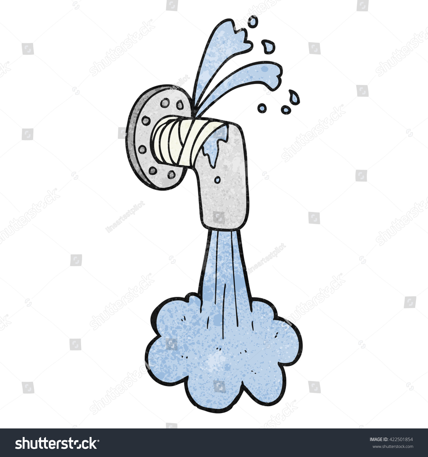 Freehand Drawn Texture Cartoon Leaky Pipe Stock Vector (Royalty Free ...