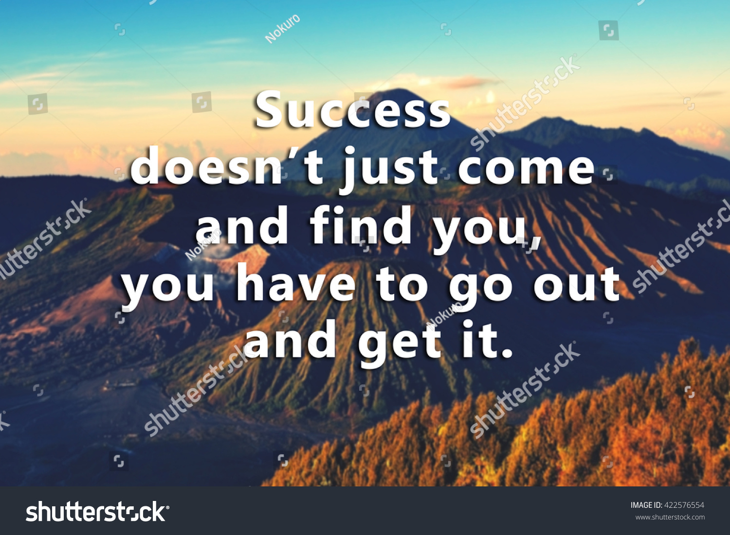 Inspirational Life Quote Success Doesnt Just Stock Photo 422576554 ...